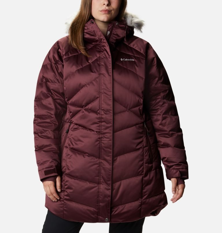 Women\'s Columbia Lay D Down II Mid Jackets Burgundy | Plus Size CA-M4183